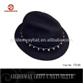 women's fashion fedora caps black hat for man